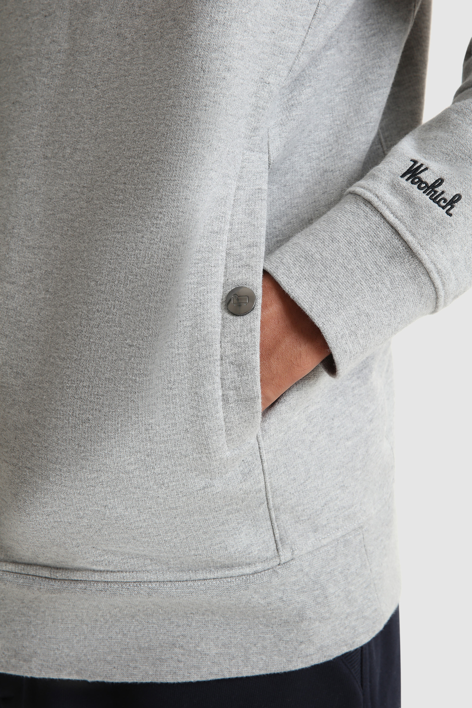 Felpa American con cappuccio in cotone spazzolato