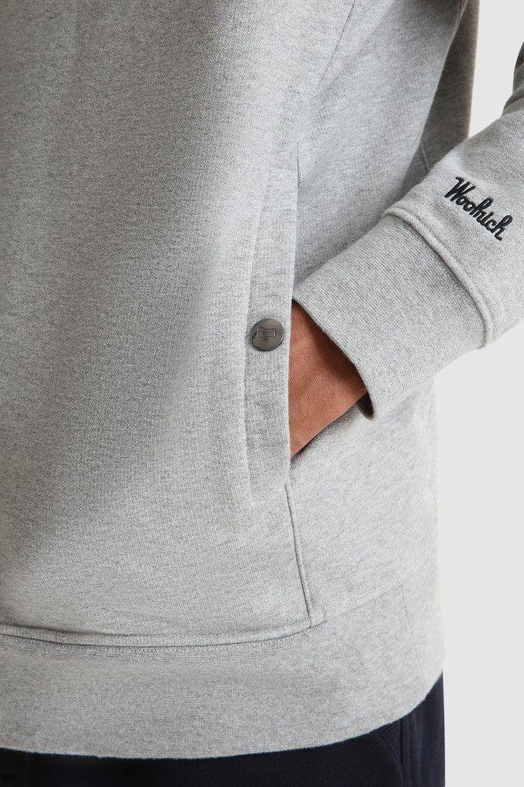 Sweat à capuche American en coton brossé