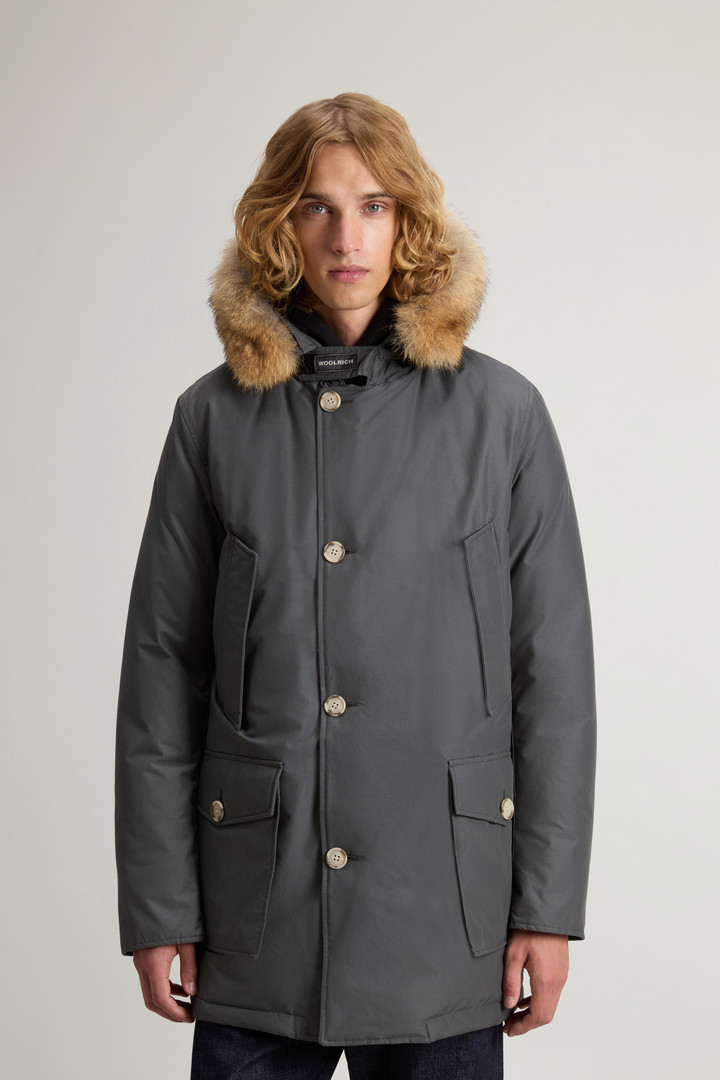 Arctic Parka in Ramar Cloth with Detachable Fur Trim Gray photo 1 | Woolrich
