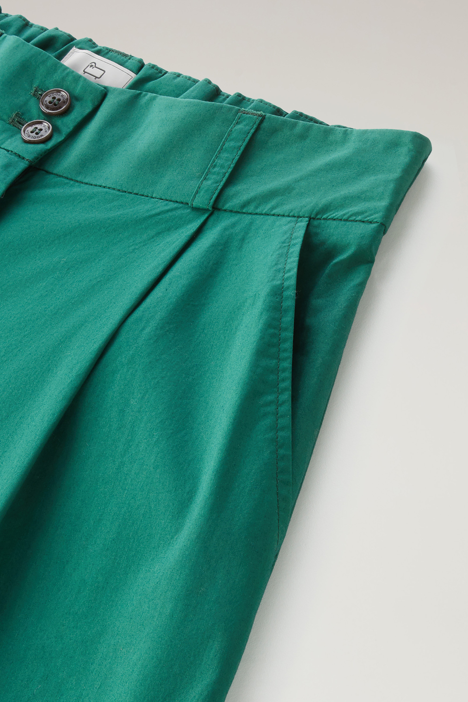Pantaloncini in popeline di puro cotone verde photo 6 | Woolrich