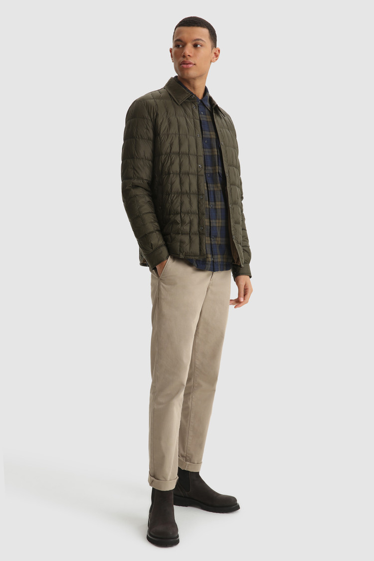 Deepsix packable overshirt in recycled nylon