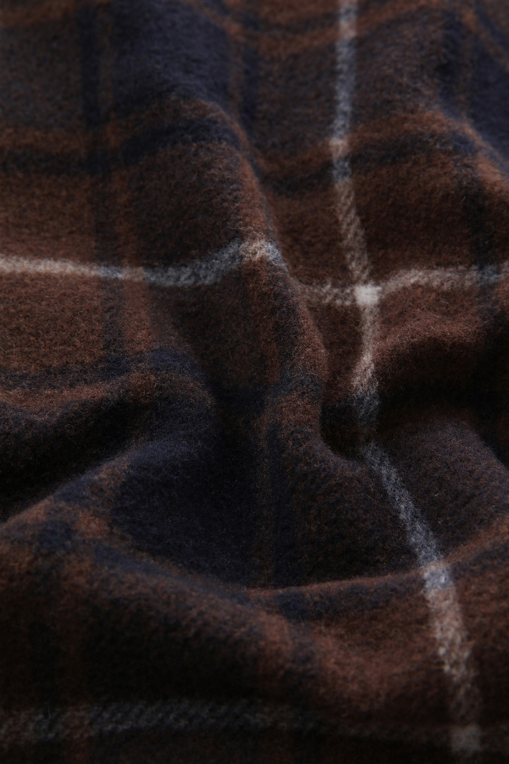 Alaskan Check Overshirt in Bonded Wool Blend Brown photo 10 | Woolrich