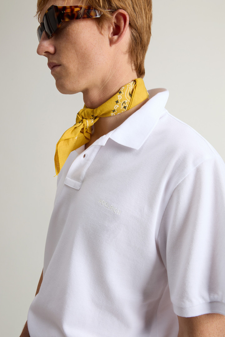 Pure Cotton Pique Polo White photo 4 | Woolrich