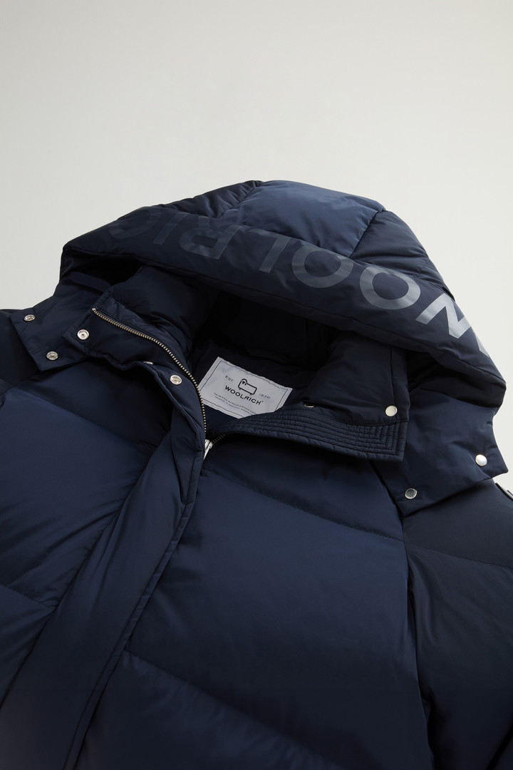 Aurora Parka larga de nailon elástico Azul photo 7 | Woolrich