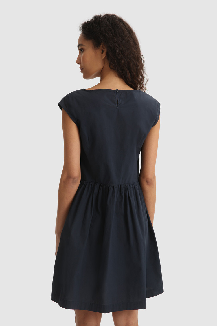 Cap-sleeve Popeline dress