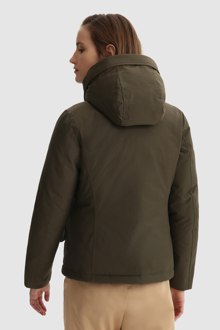 Korte Arctic Parka met afneembare bontrand