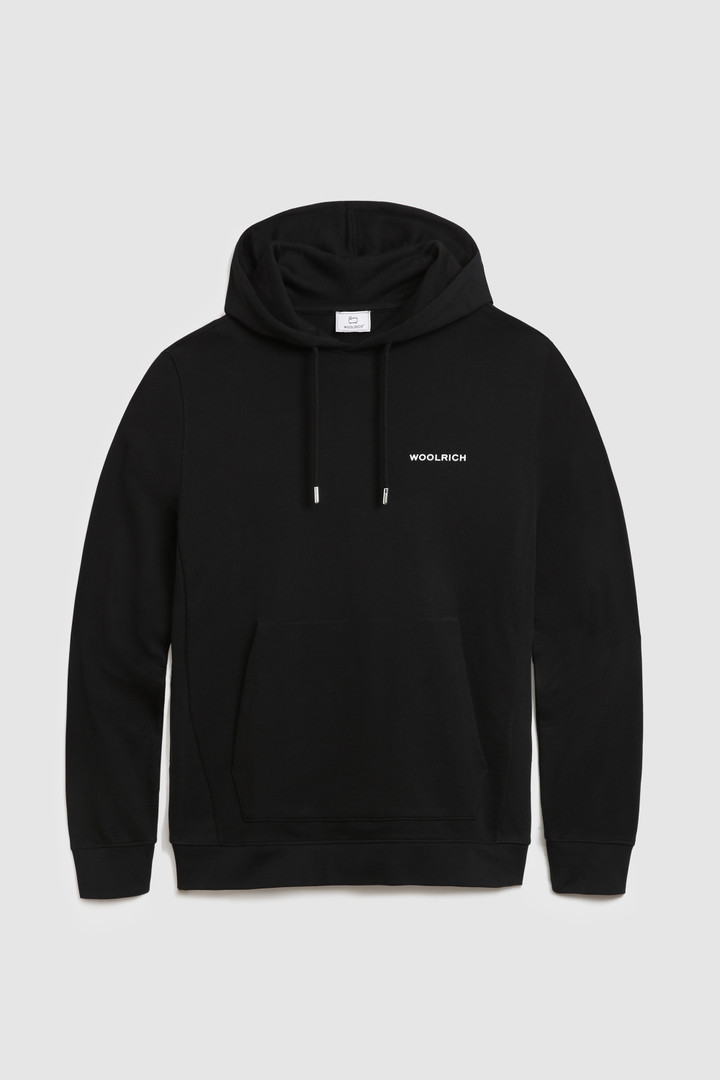 Sweat à capuche avec imprimé au dos noir photo 6 | Woolrich