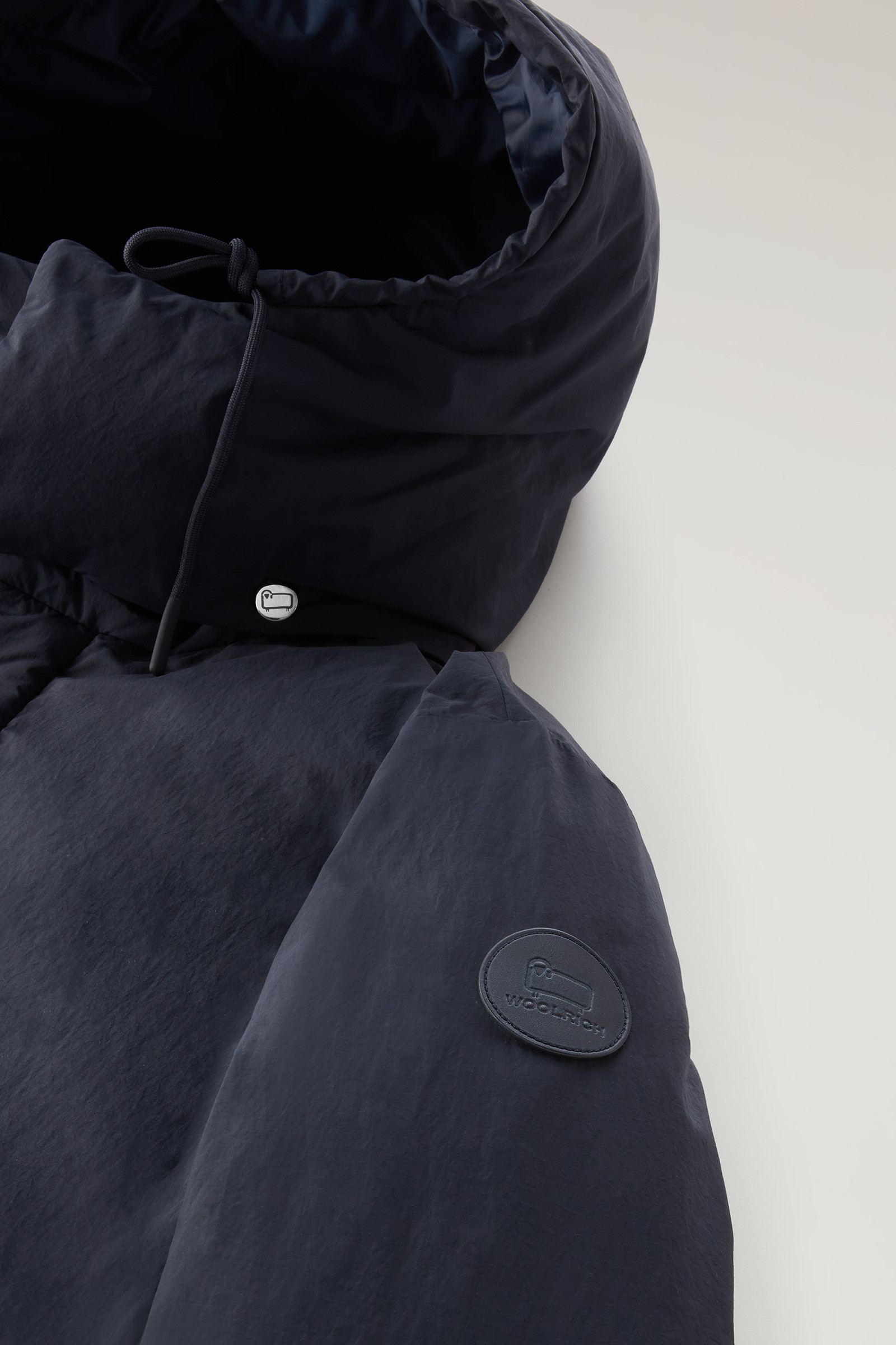 Padded Aleutian Jacket in Eco Taslan Nylon with Detachable Hood Blue photo 8 | Woolrich
