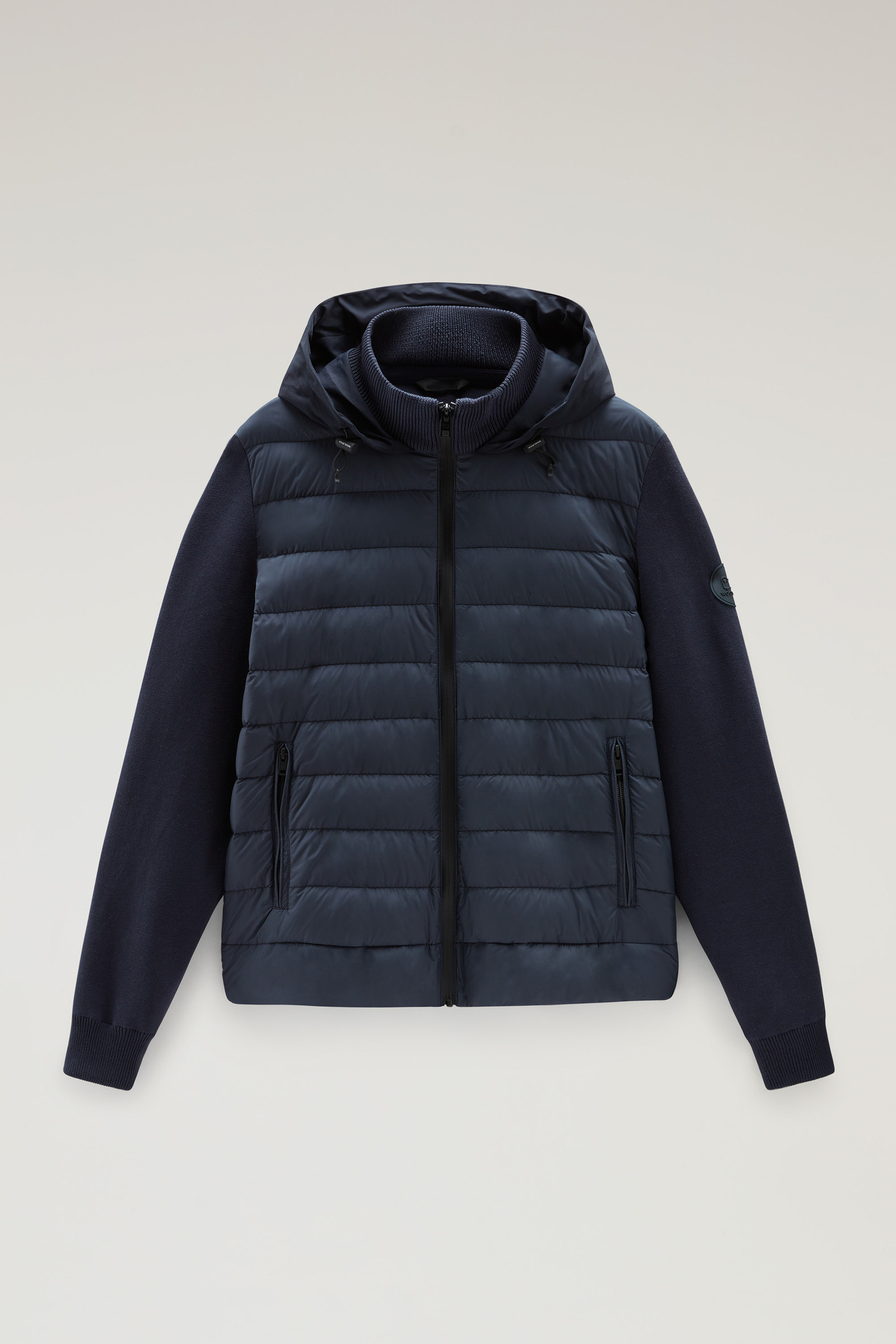Hybridjacke Sundance aus gesteppter Mikrofaser und reiner Baumwolle mit Kapuze blau photo 5 | Woolrich