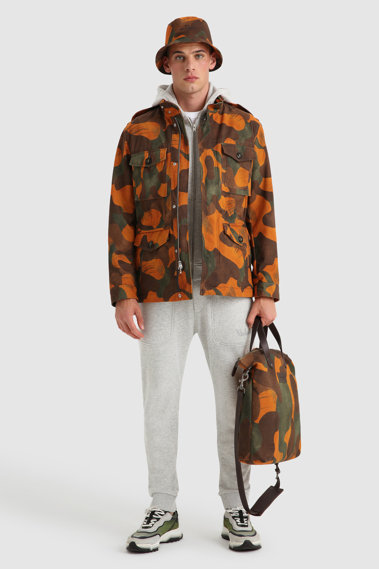 Chaqueta Easton Field de algodón de camuflaje naranja photo 2 | Woolrich