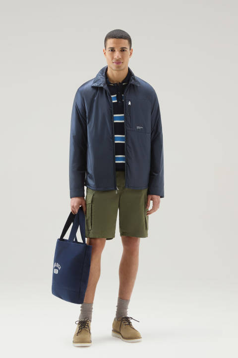 Padded Overshirt in Recycled Pertex Quantum Blue | Woolrich