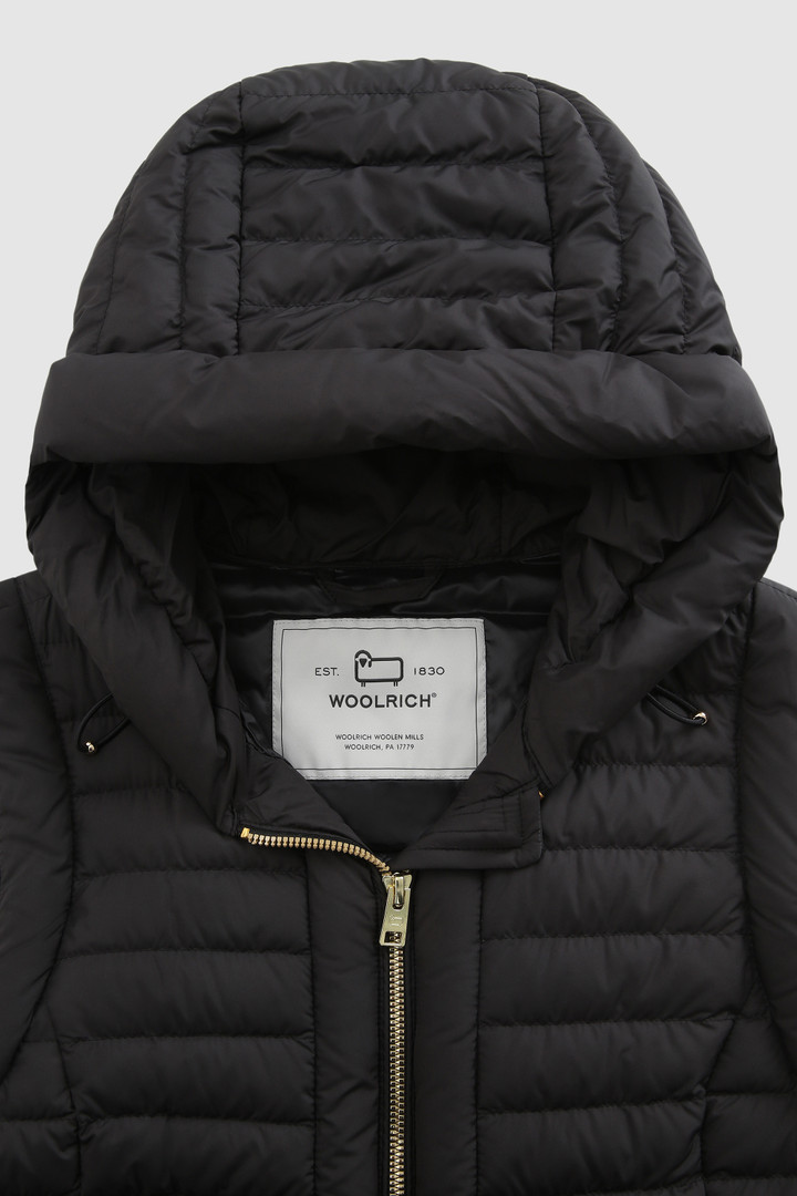 Gilet matelassé Hibiscus avec capuche noir photo 5 | Woolrich