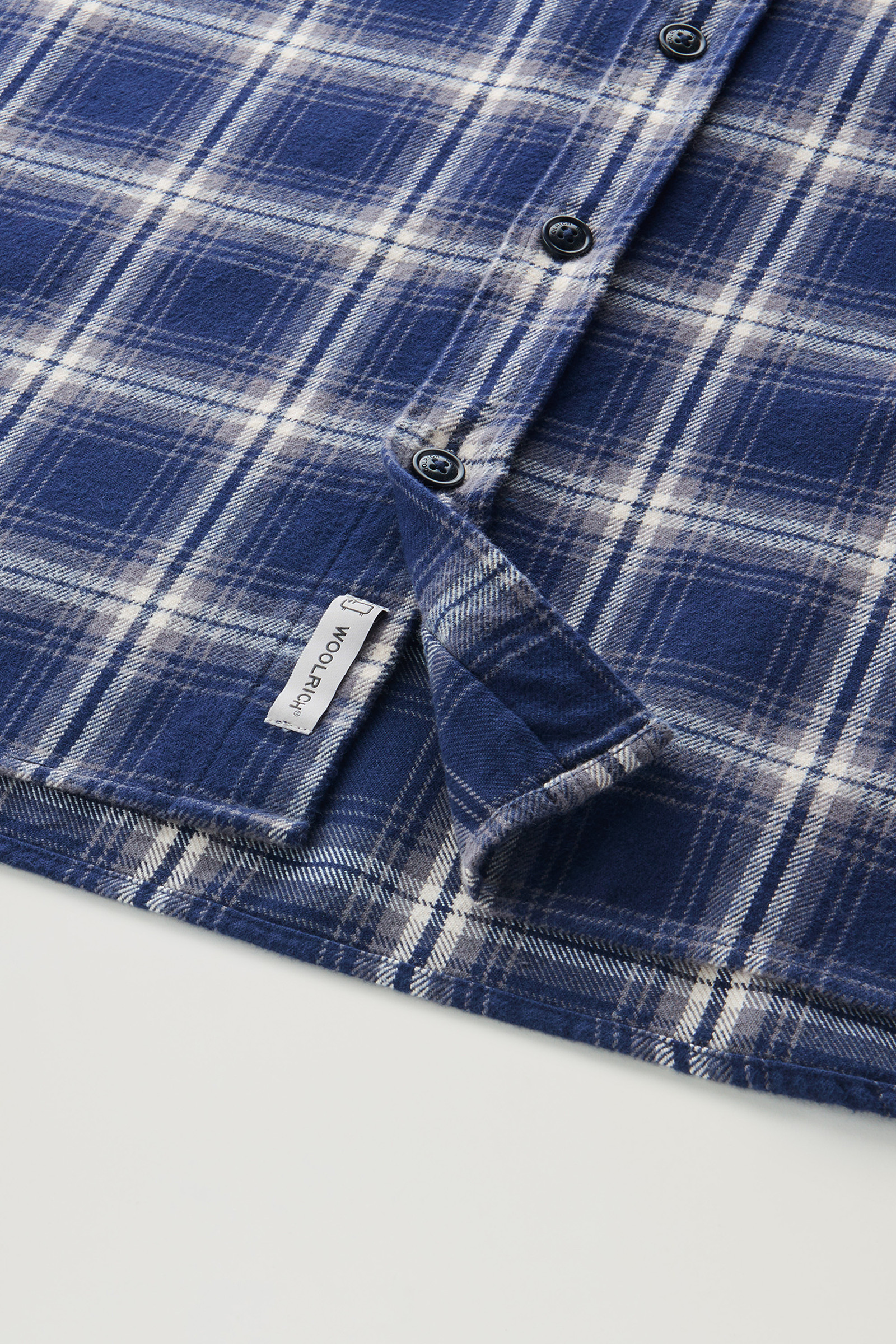 Karoshirt aus Flanell blau photo 8 | Woolrich