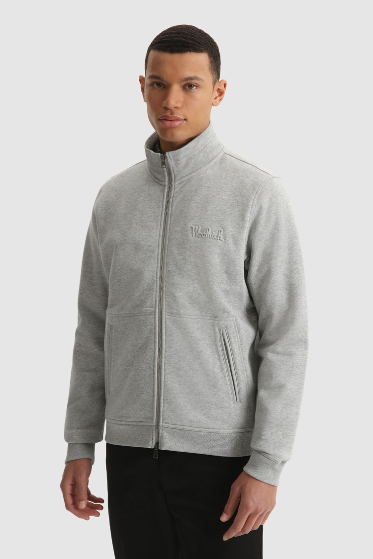 Felpa full-zip luxe con collo alto