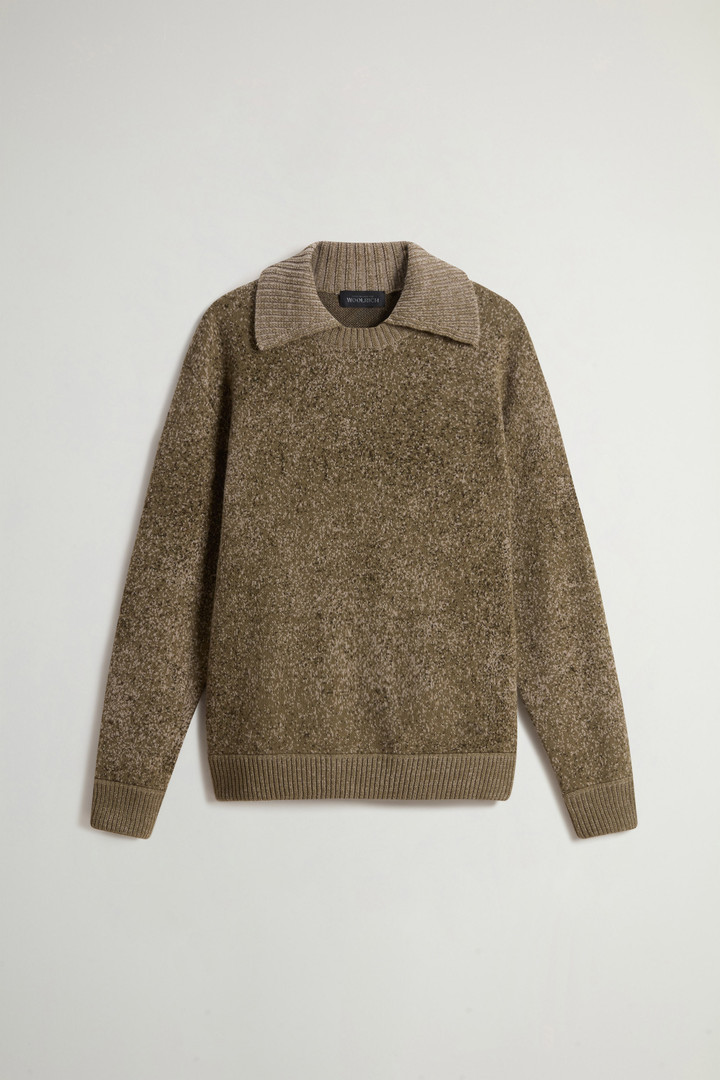 Sweater in Pure Virgin Wool with Jacquard Detailing by Todd Snyder Green photo 5 | Woolrich