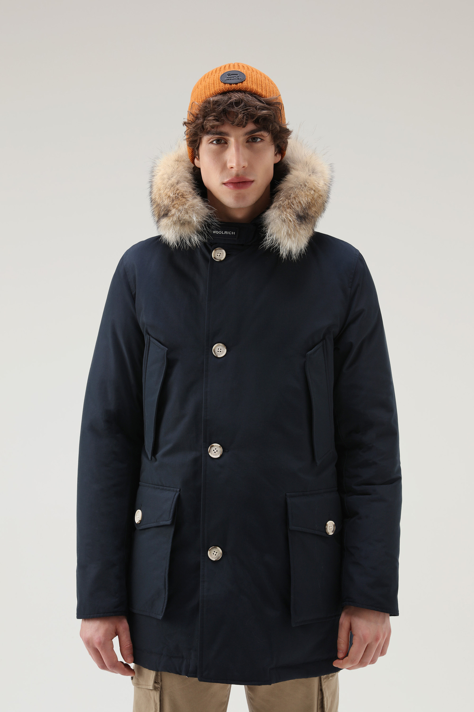 Uitpakken Arthur Hedendaags Arctic Parka van Ramar Cloth-stof met afneembare bontrand Heren blauw |  Woolrich NL