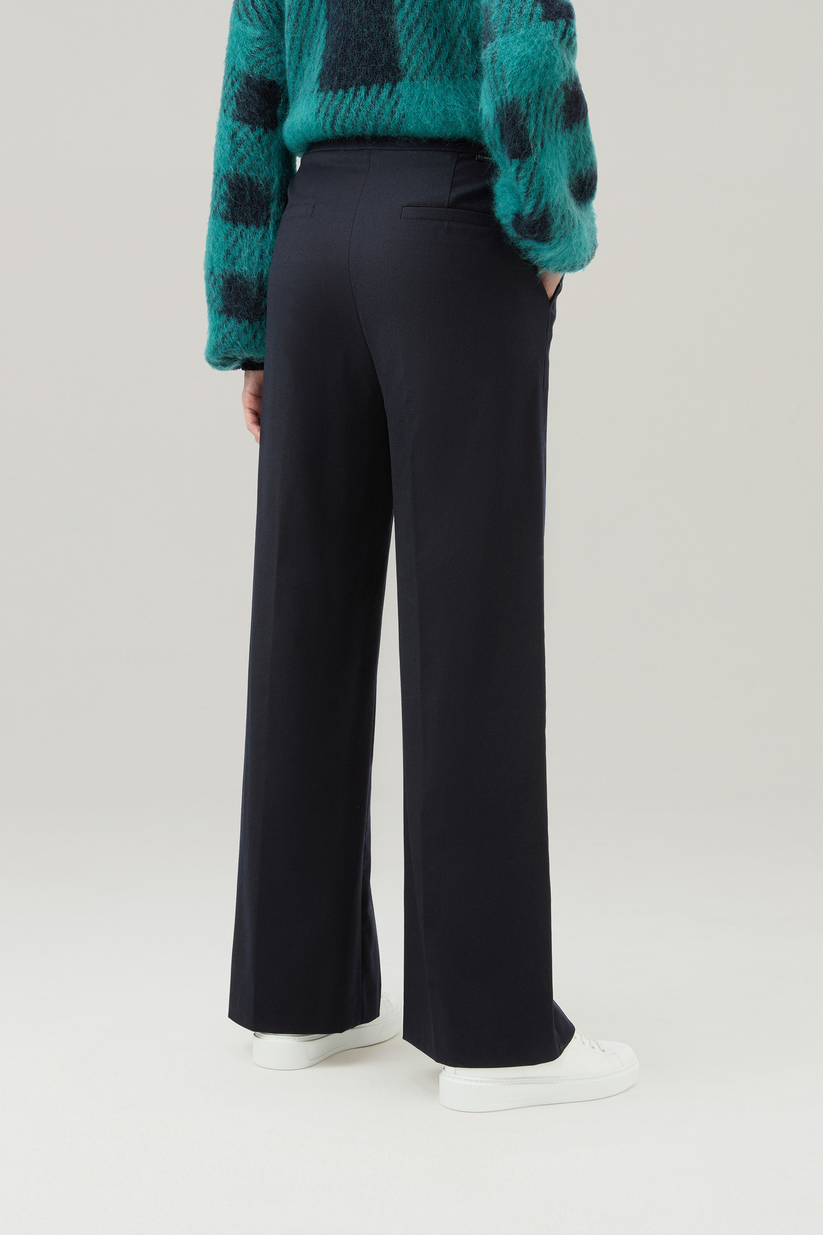 Wide Leg Pants in Virgin Wool Blend Blue photo 3 | Woolrich