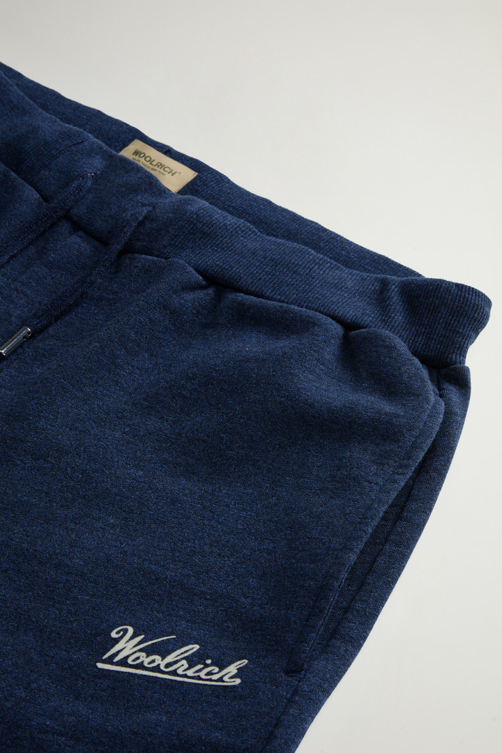 Pants in Pure Cotton Mouliné Fleece Blue photo 3 | Woolrich