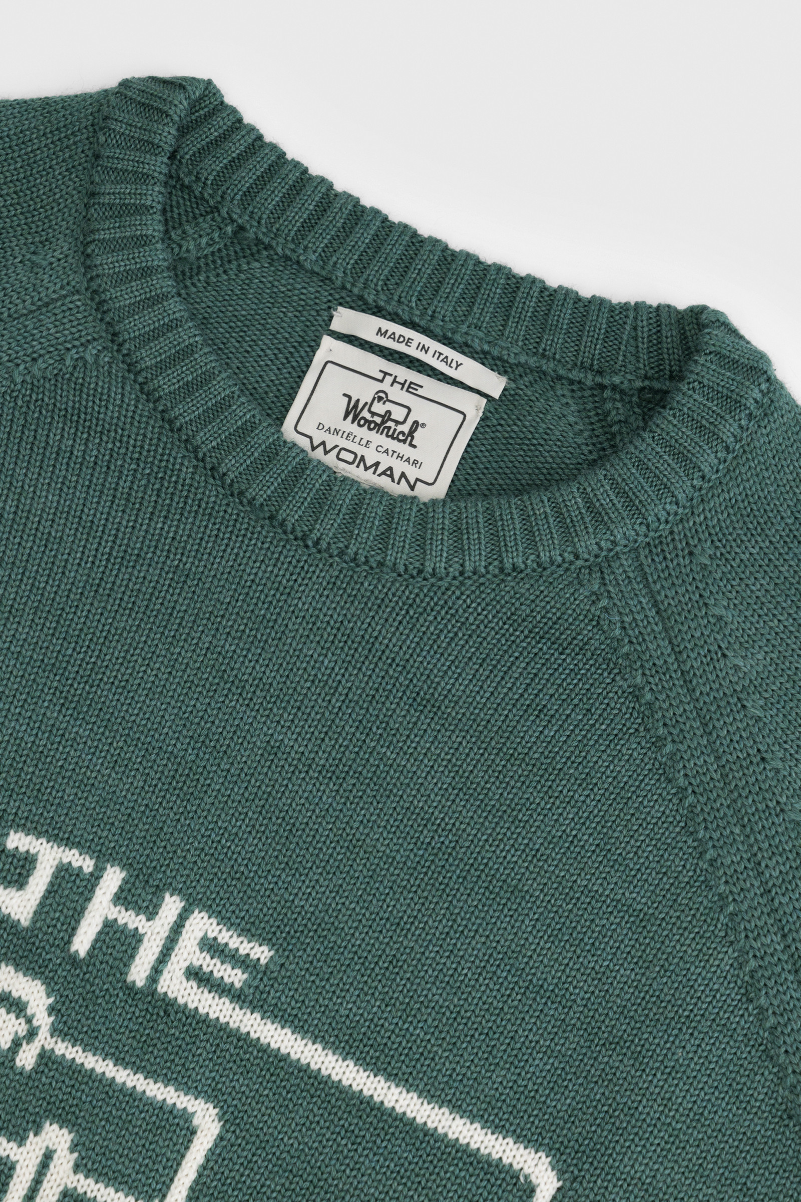Merino crewneck sweater - Daniëlle Cathari / Woolrich Green photo 7 | Woolrich