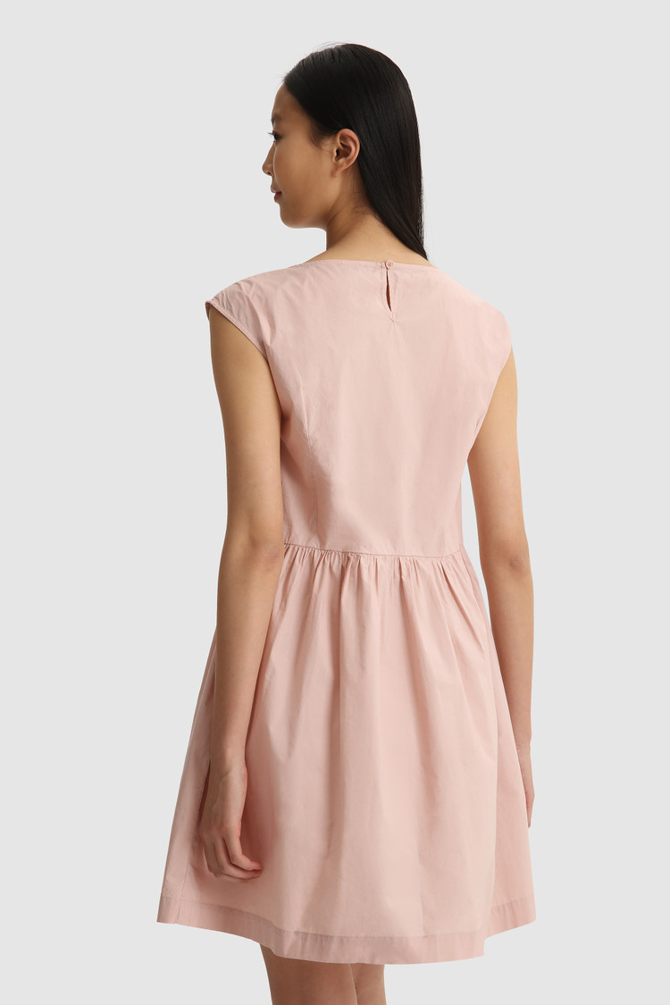 Robe en popeline à mancherons