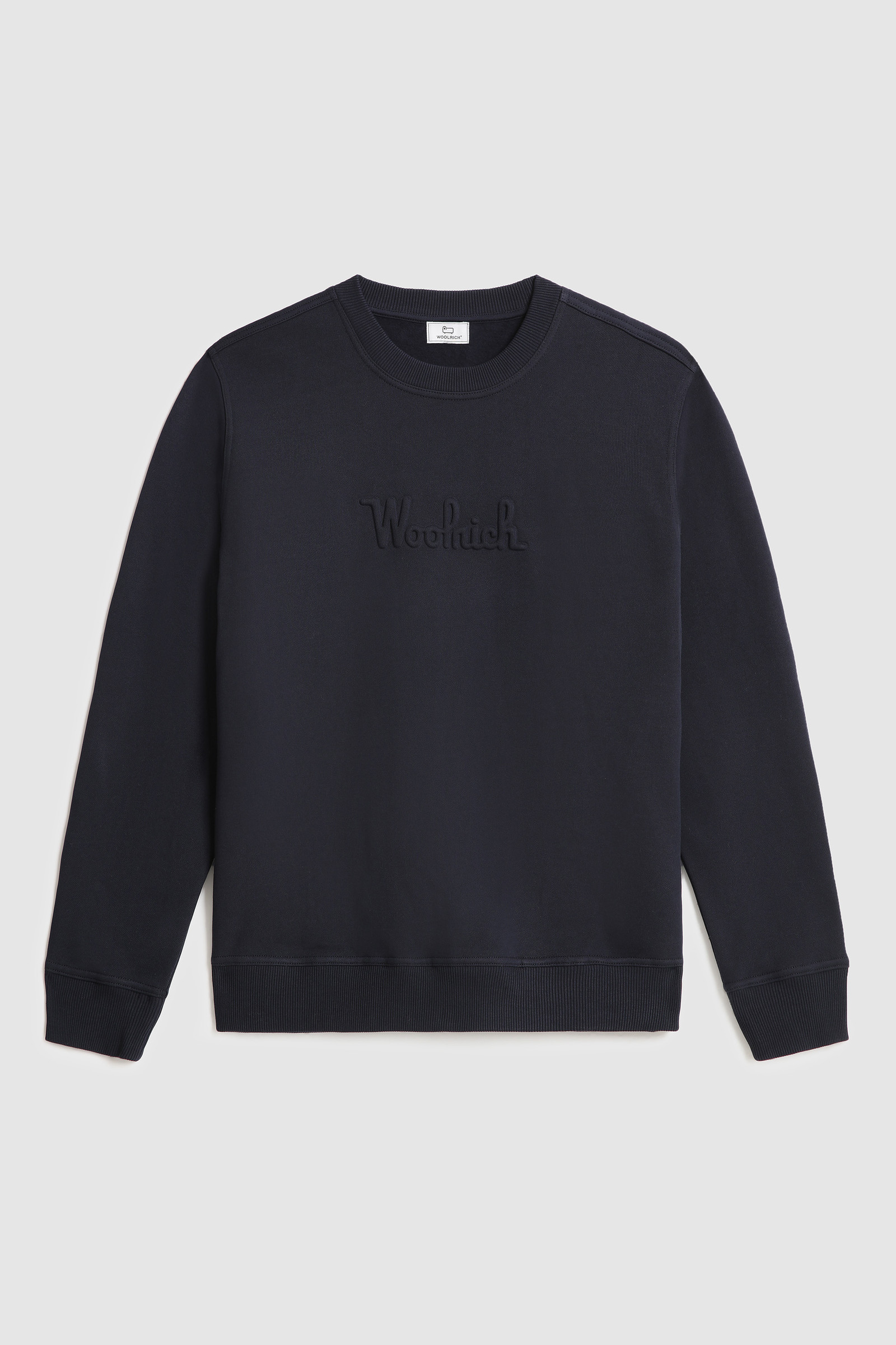 Luxuriöses Sweatshirt mit Rundhalsausschnitt und geprägtem Logo