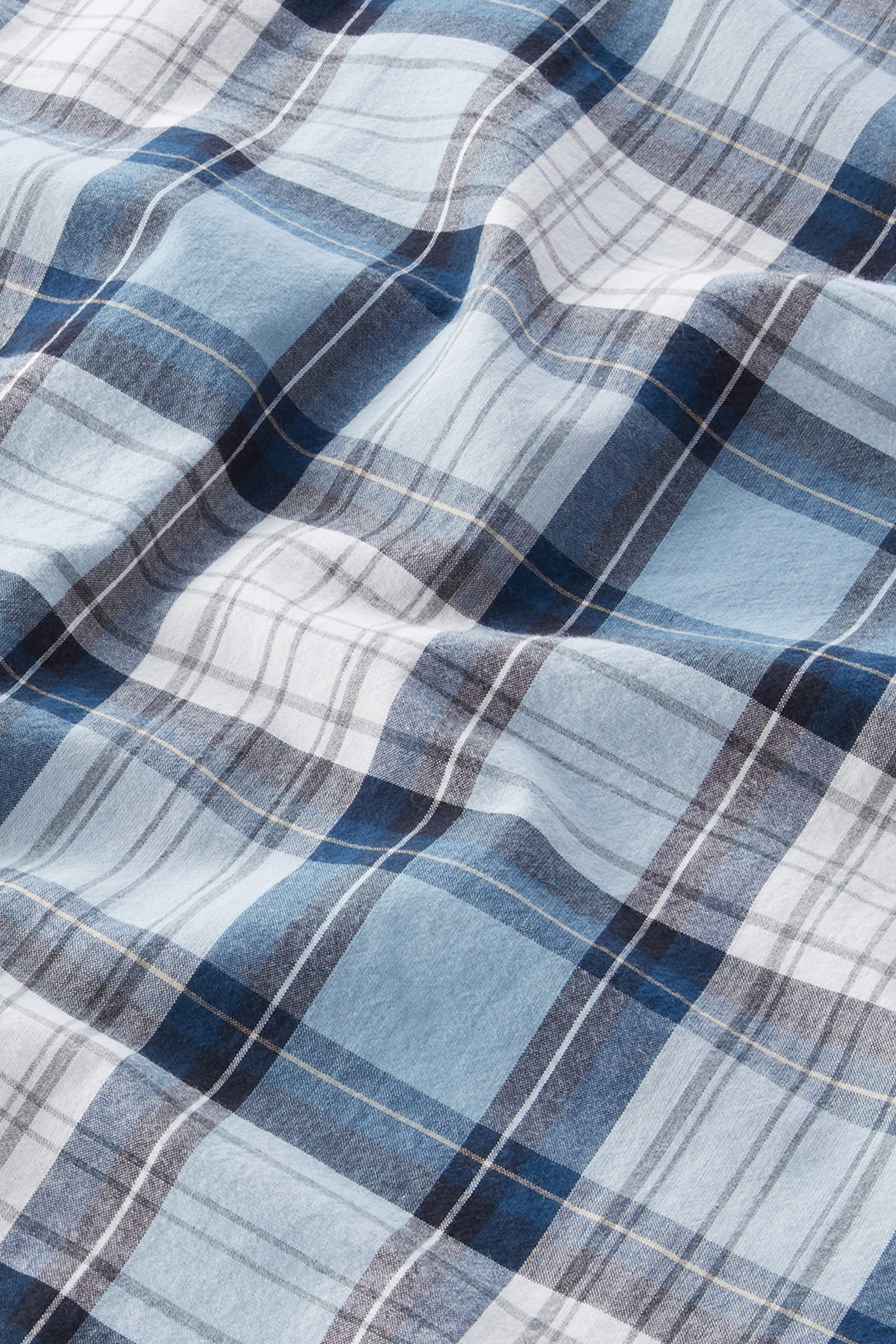 Shirt mit Madras-Karo aus reinem Baumwollpopeline blau photo 8 | Woolrich