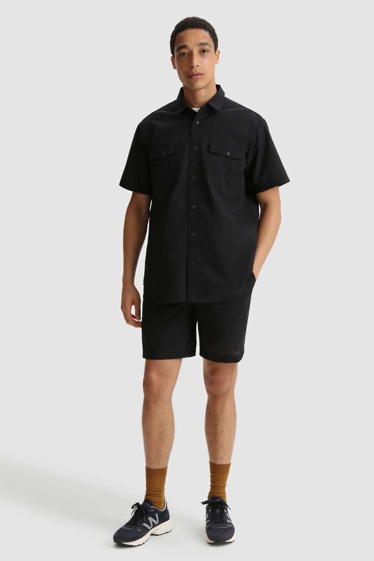 Half-sleeve Cool Mesh shirt with Blackwatch pattern