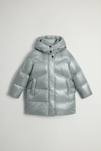 Girls’ Aliquippa Down Jacket in Glossy Nylon Blue photo 1 | Woolrich