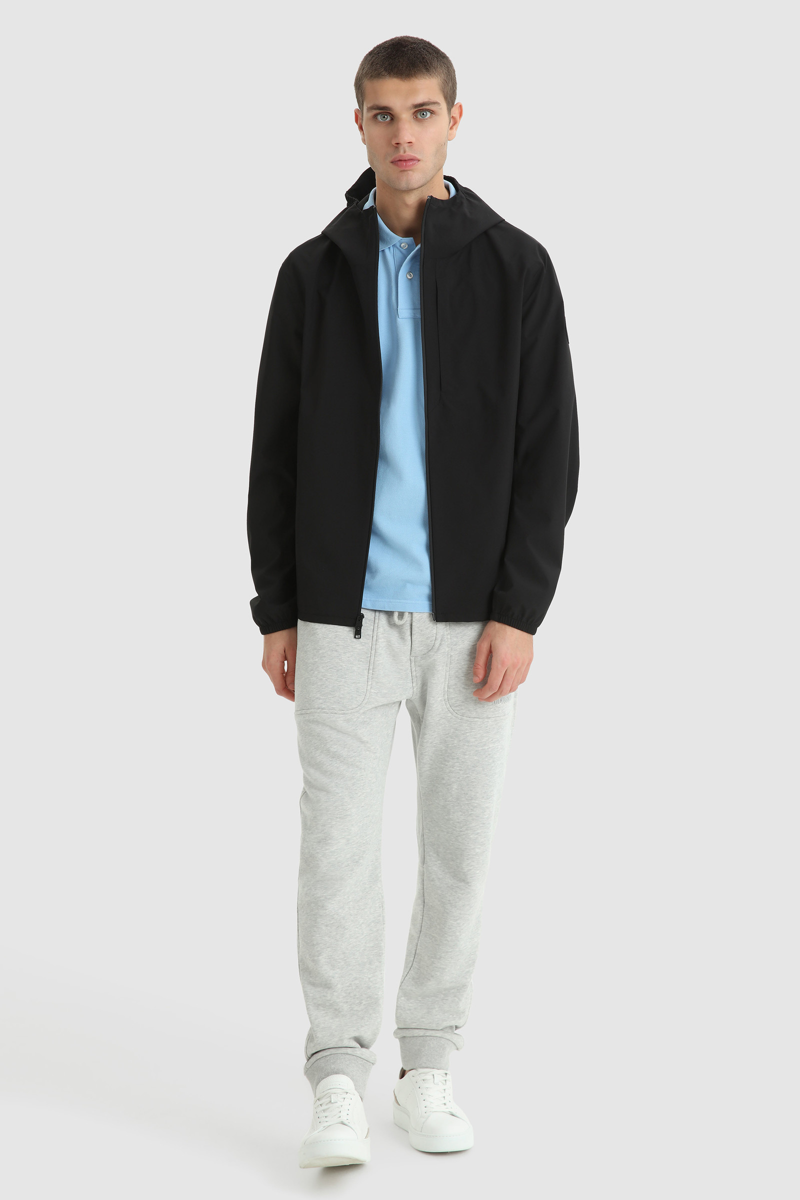 Veste Pacific ultralégère étanche à deux épaisseurs noir photo 2 | Woolrich