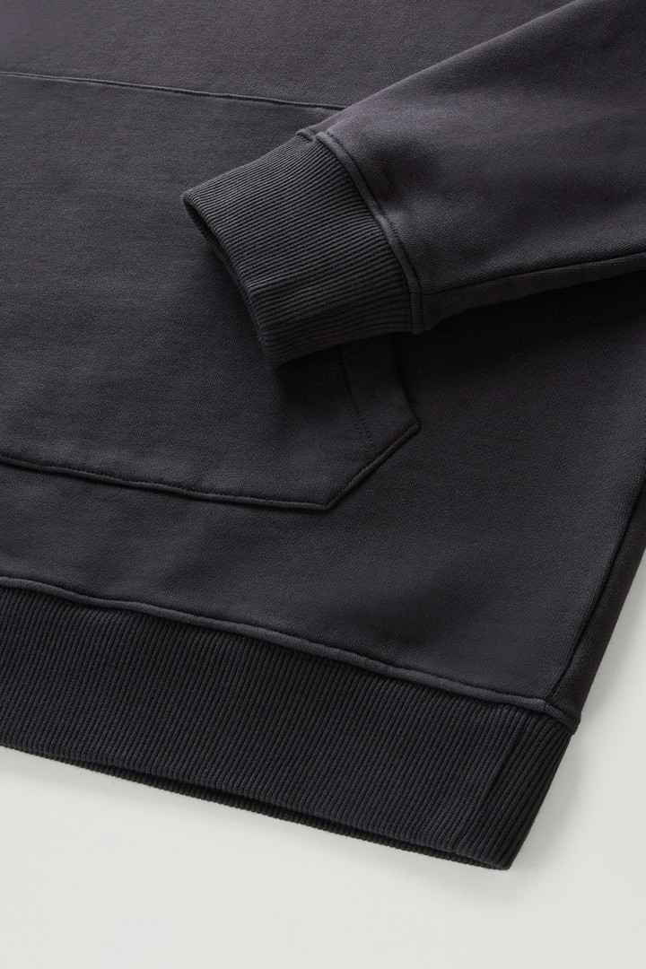 Sweat-shirt à capuche en pur coton Noir photo 7 | Woolrich