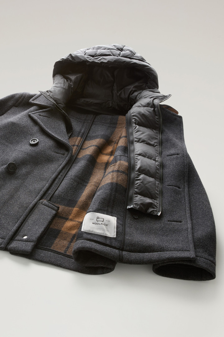 2-in-1 Peacoat in Recycled Italian Wool Blend Gray photo 6 | Woolrich