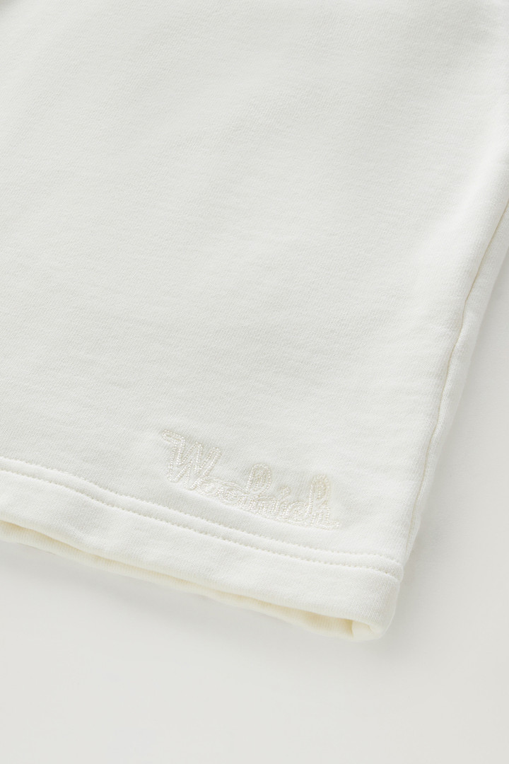 Bermuda de sport en pur coton molletonné avec cordon de serrage Blanc photo 7 | Woolrich