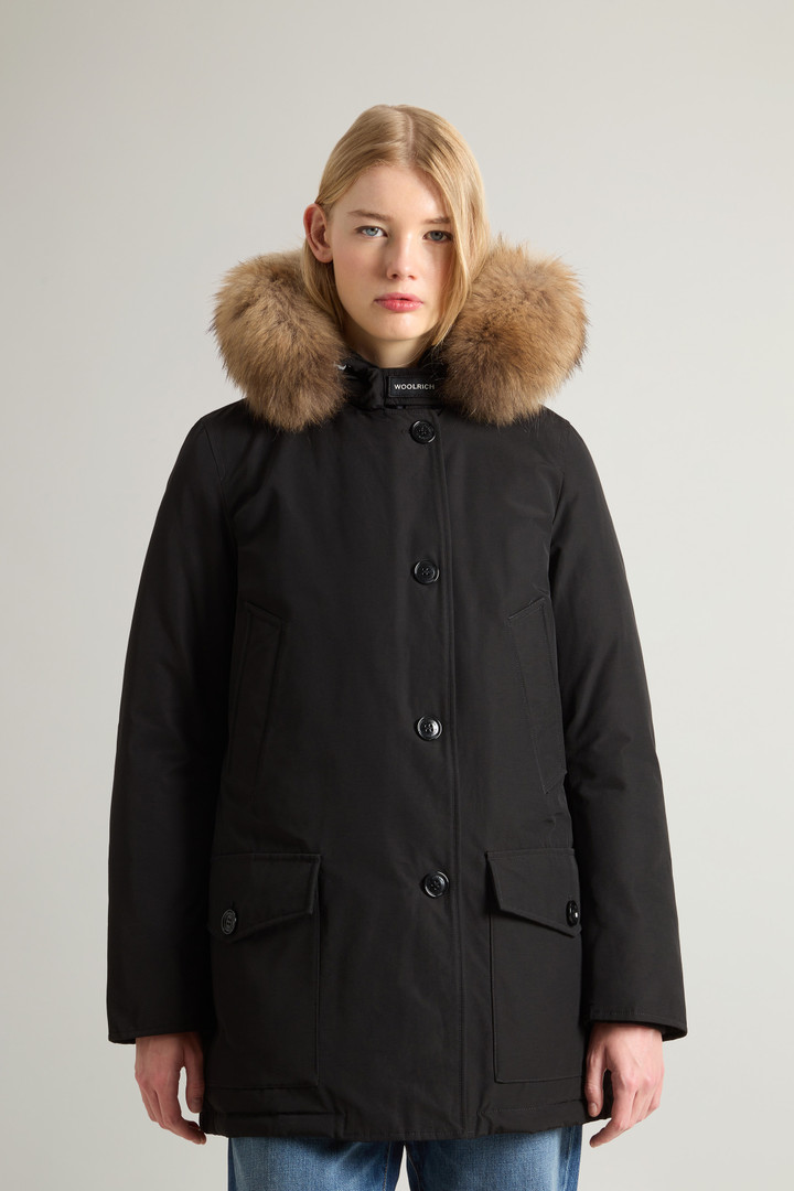 Arctic Parka in Ramar Cloth with Four Pockets and Detachable Fur Black photo 1 | Woolrich