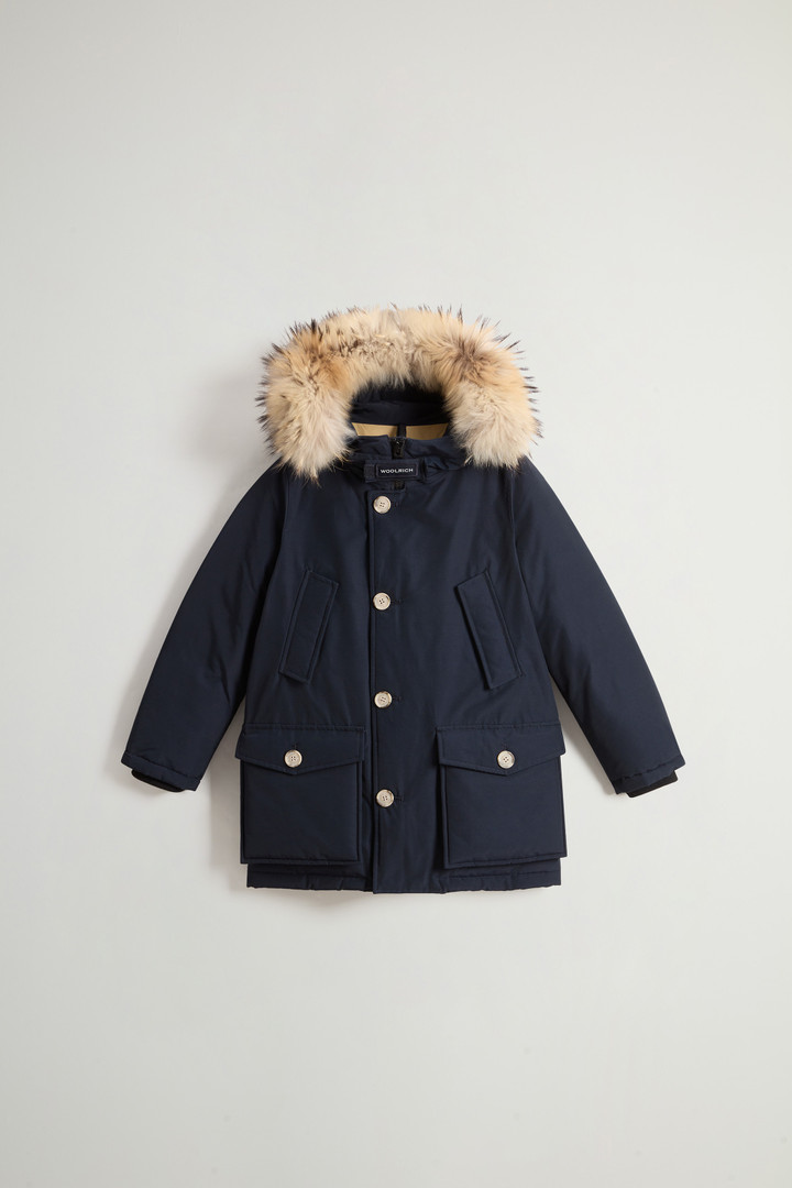 Boy's Arctic Parka in Ramar Cloth with Detachable Fur Blue photo 1 | Woolrich