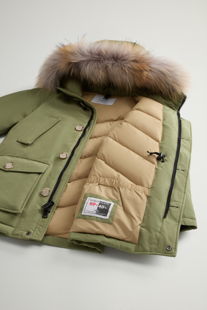 Boy's Arctic Parka in Ramar Cloth with Detachable Fur Green photo 7 | Woolrich