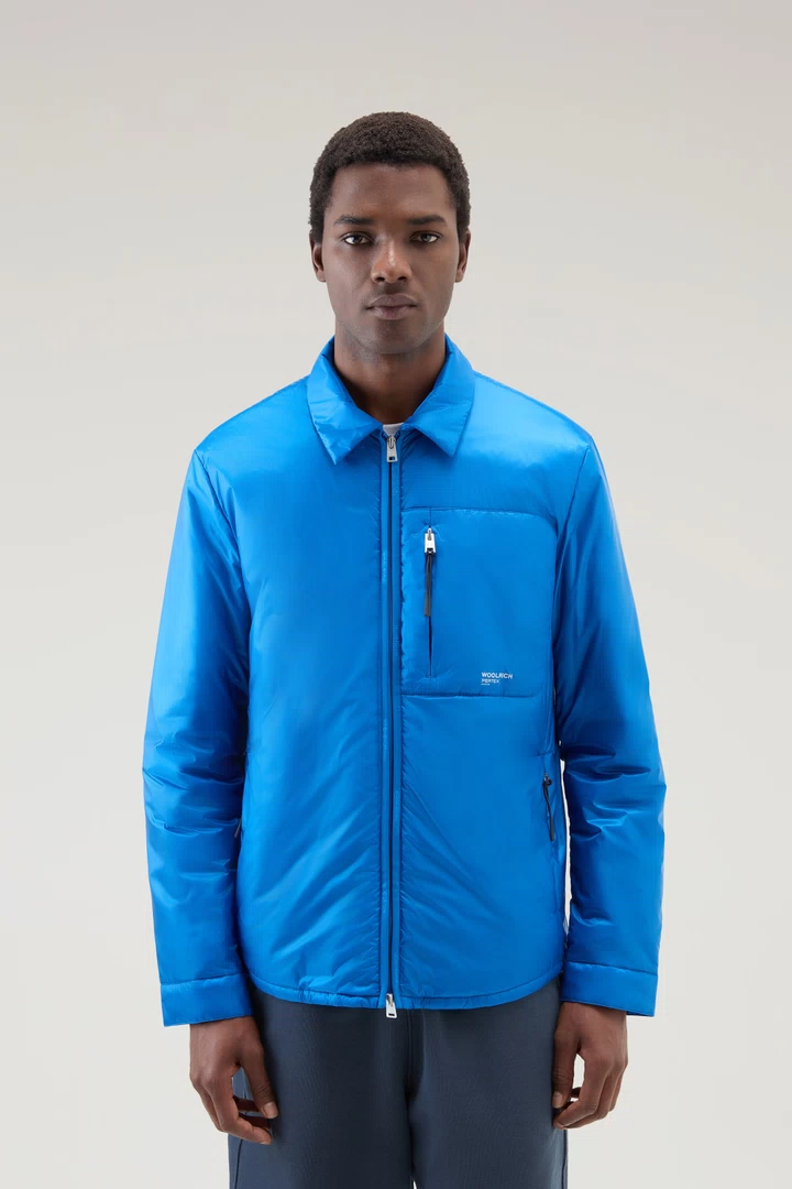 Padded Overshirt in Recycled Pertex Quantum - Men - Blue