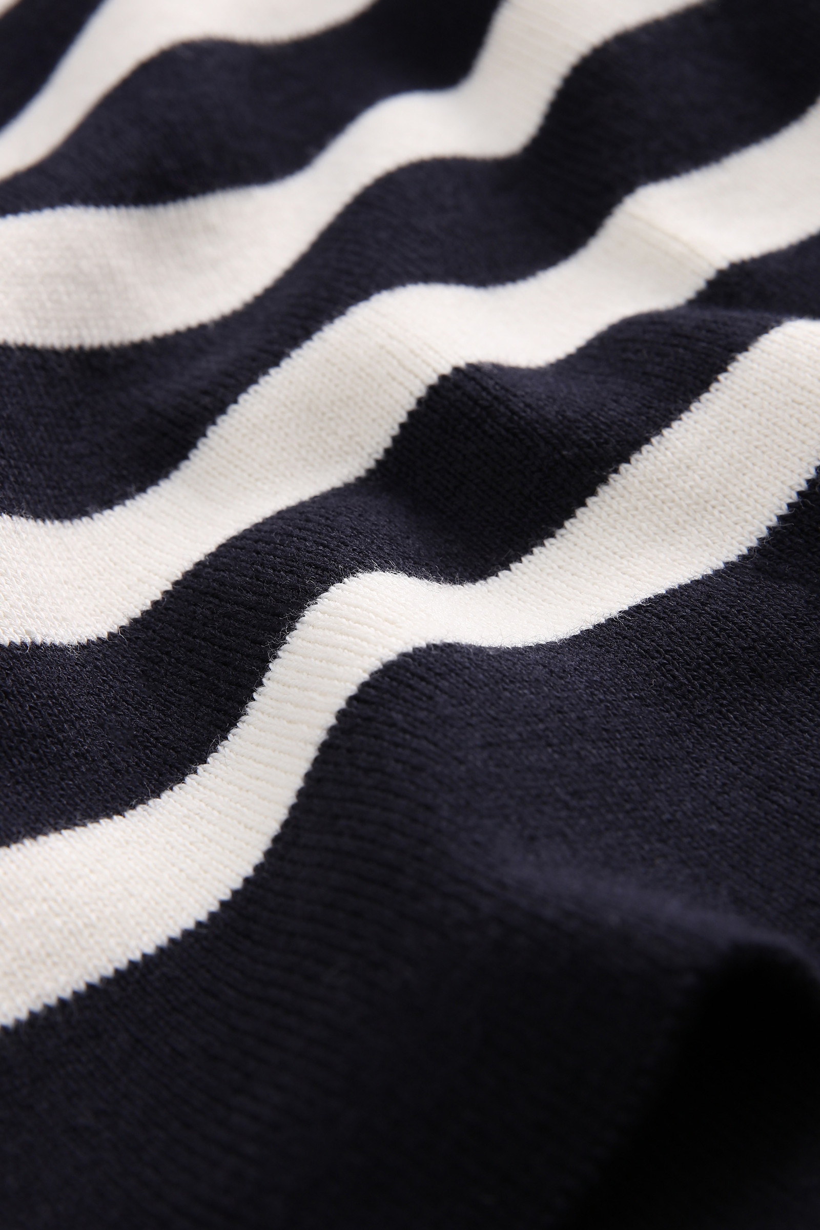 Polo en coton à rayures bleu photo 8 | Woolrich