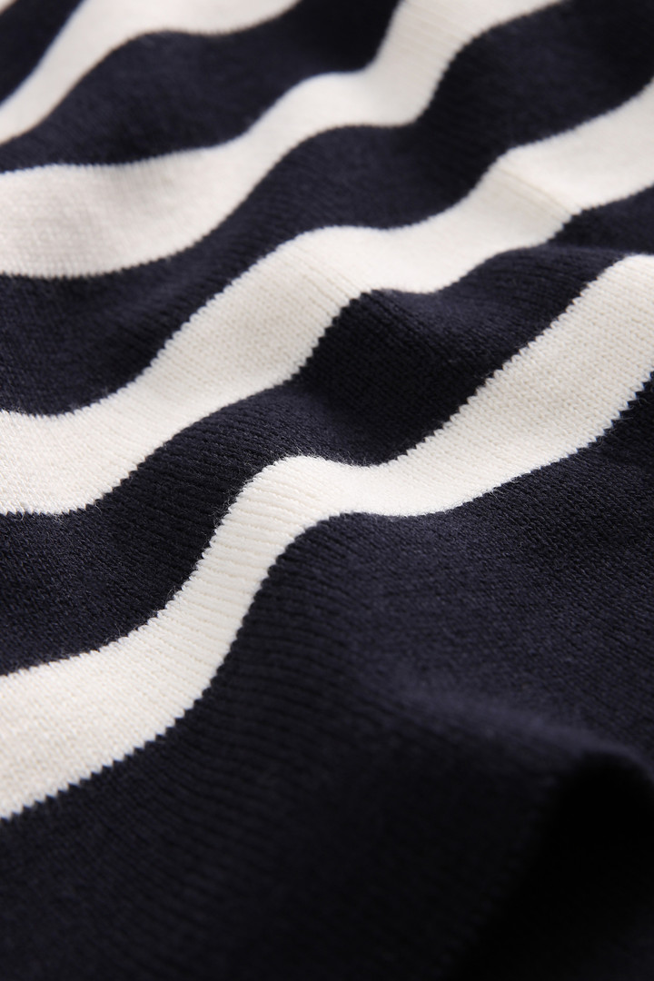 Polo en coton à rayures bleu photo 8 | Woolrich