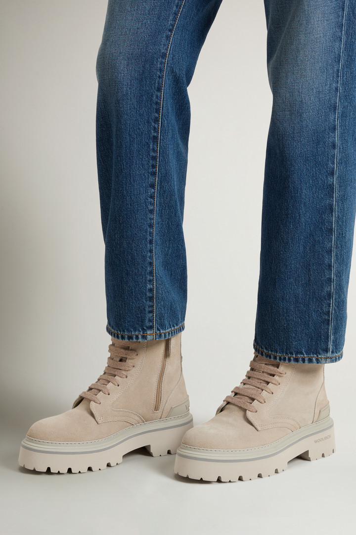 Suede Logger Combat Boots Beige photo 6 | Woolrich