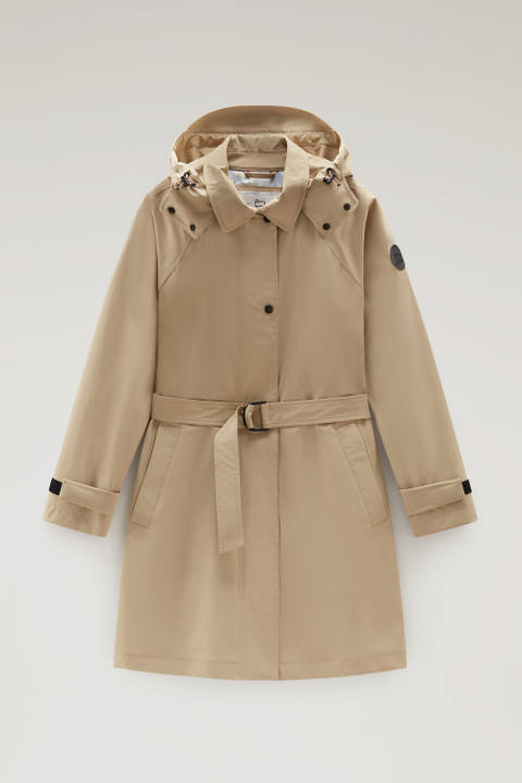 Fayette Light Trench Coat with Detachable Hood Beige photo 2 | Woolrich