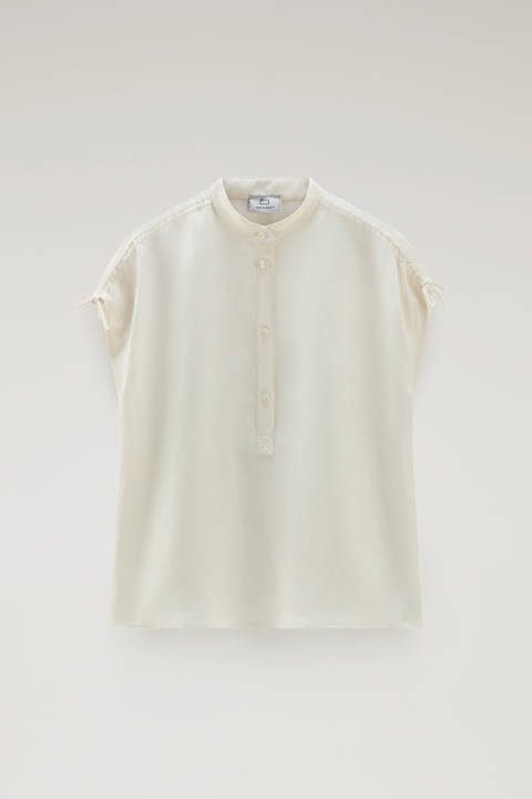 Blusa in misto lino Bianco photo 2 | Woolrich