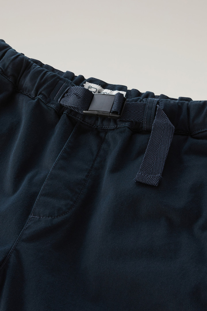 Pantalon pour garçon teint en pièce en coton élastique Bleu photo 3 | Woolrich