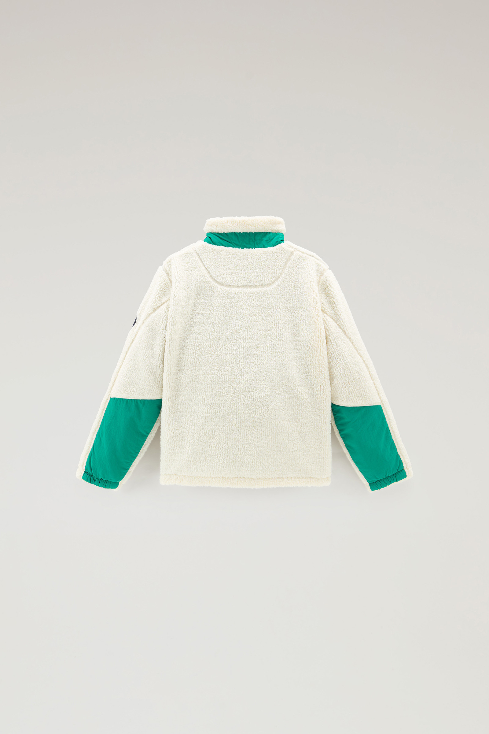Sweat-shirt pour garçon en sherpa avec fermeture zippée blanc photo 2 | Woolrich