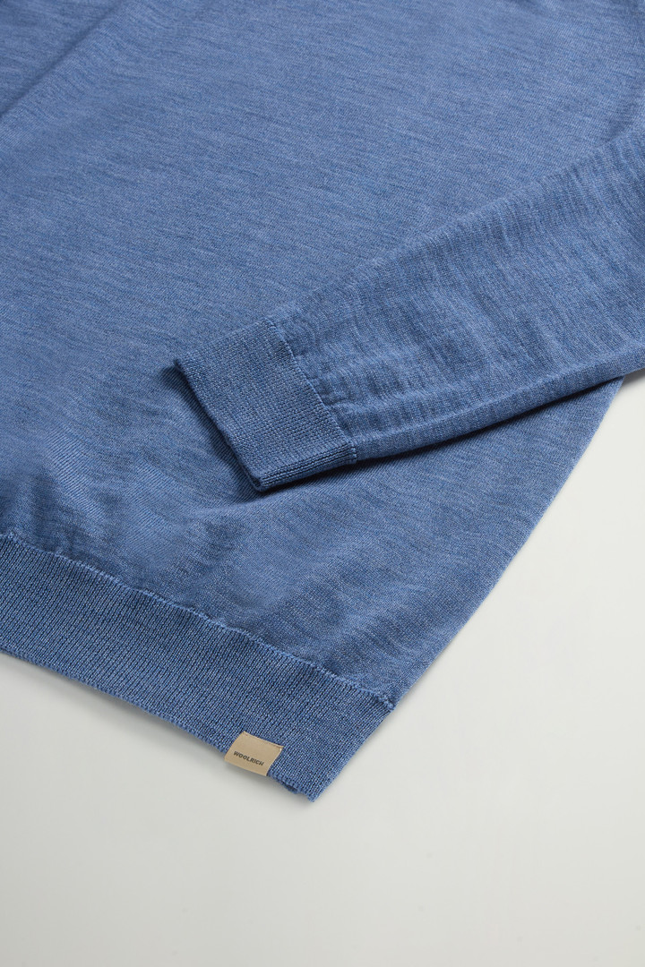 Turtleneck Sweater in Pure Merino Virgin Wool Blue photo 7 | Woolrich