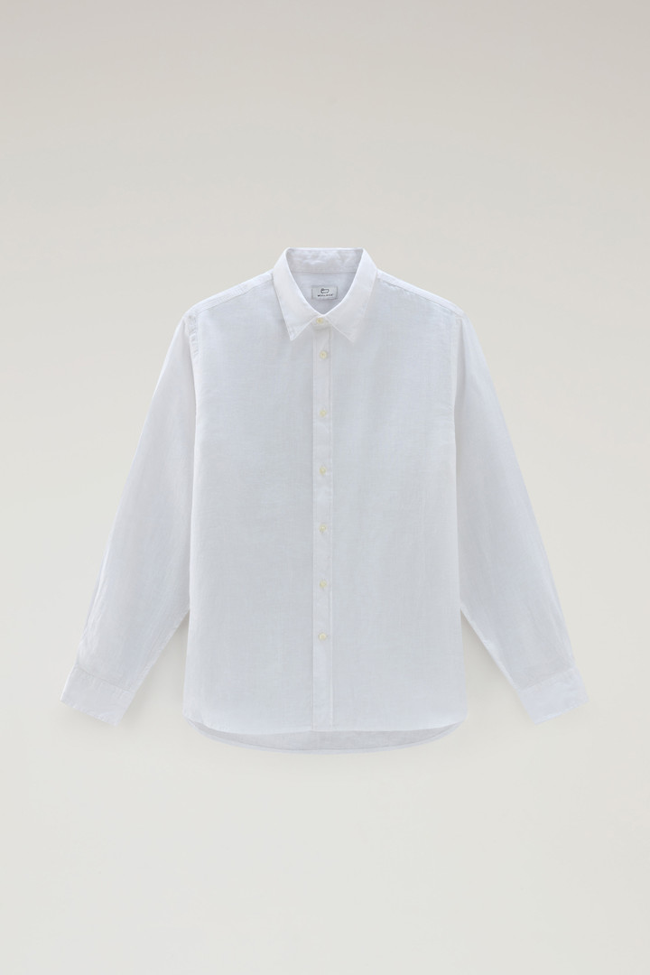 Stückgefärbtes Shirt aus reinem Leinen Weiß photo 5 | Woolrich