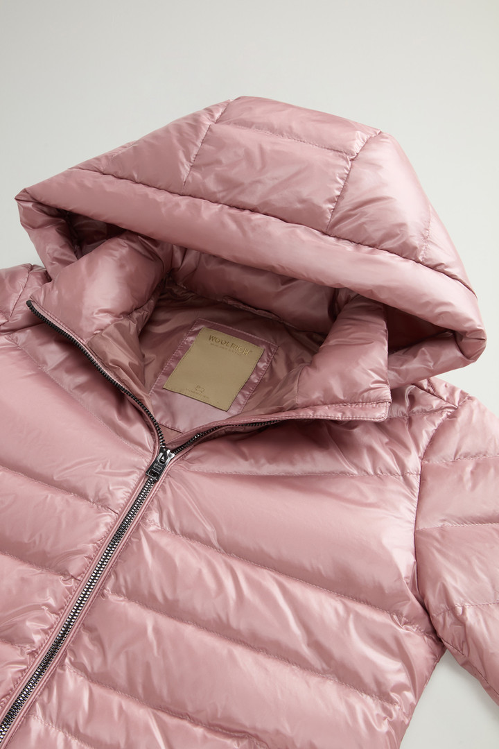 Pink packable down jacket hotsell