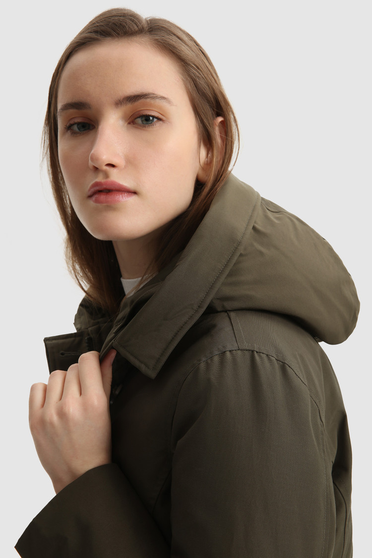 Korte Arctic Parka met afneembare bontrand