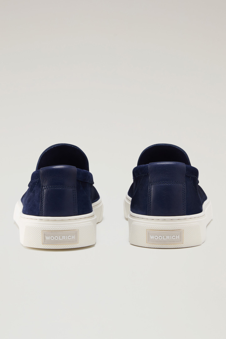 Suede Leather Loafers Blue photo 3 | Woolrich