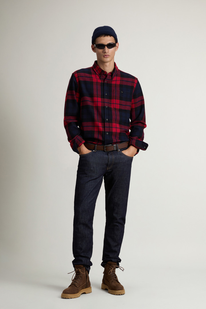 Wool Blend Trout Run Plaid Flannel Shirt Red photo 2 | Woolrich