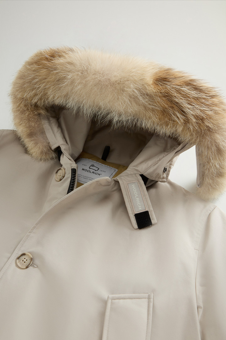 Arctic Parka in Ramar Cloth with Detachable Fur Trim Dove Grey photo 6 | Woolrich